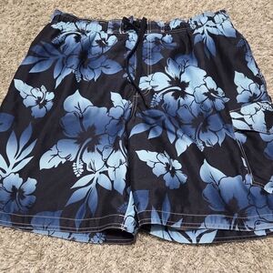 Sonoma Black and Blue Floral Board Shorts